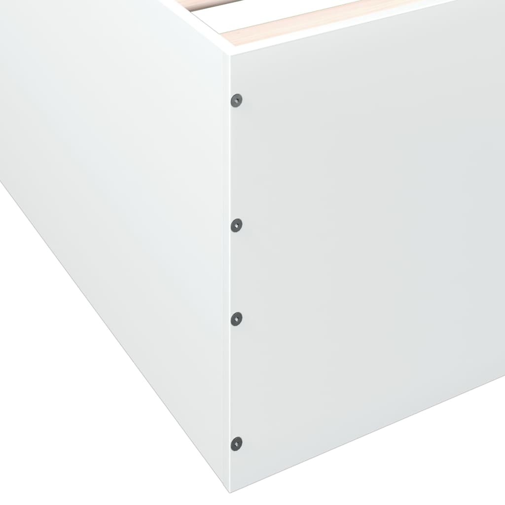 Bedframe bewerkt hout wit 150x200 cm is nu te koop bij PeponiXL, paradijselijk wonen!