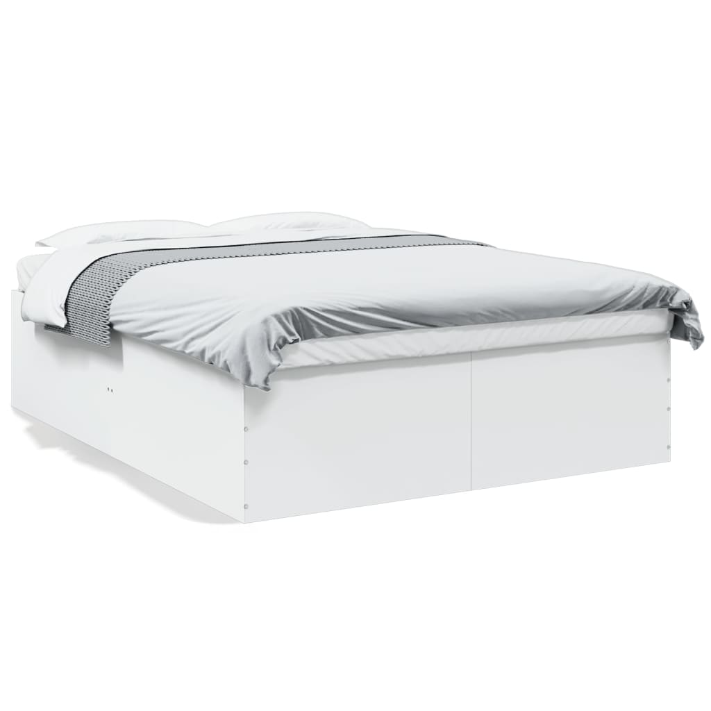 Bedframe bewerkt hout wit 150x200 cm is nu te koop bij PeponiXL, paradijselijk wonen!