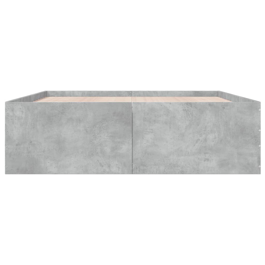 Bedframe bewerkt hout betongrijs 150x200 cm is nu te koop bij PeponiXL, paradijselijk wonen!