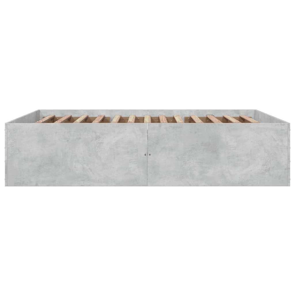 Bedframe bewerkt hout betongrijs 150x200 cm is nu te koop bij PeponiXL, paradijselijk wonen!