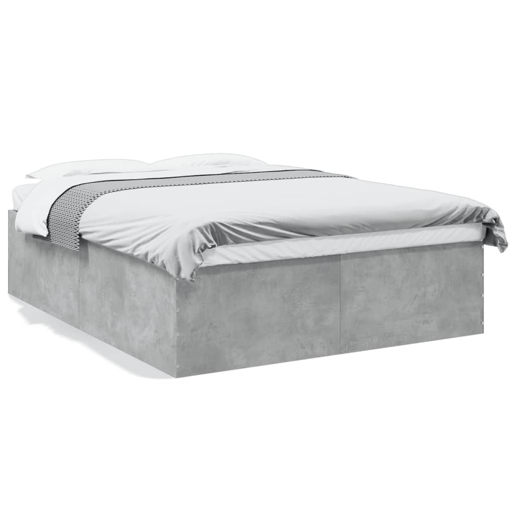 Bedframe bewerkt hout betongrijs 150x200 cm is nu te koop bij PeponiXL, paradijselijk wonen!