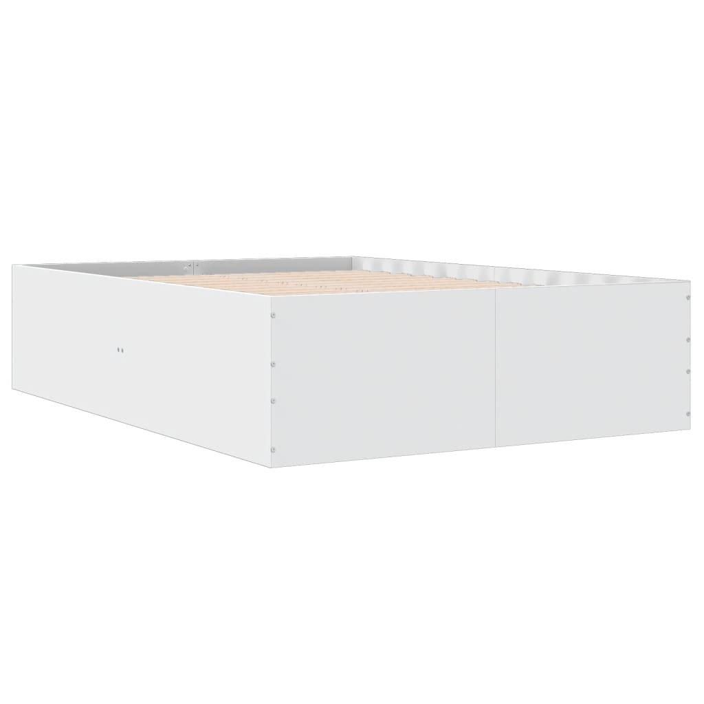Bedframe bewerkt hout wit 140x200 cm is nu te koop bij PeponiXL, paradijselijk wonen!