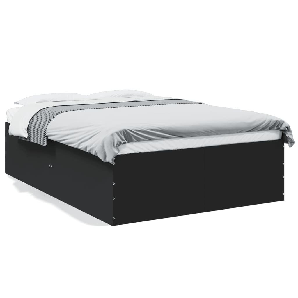 Bedframe massief hout zwart 140x190 cm is nu te koop bij PeponiXL, paradijselijk wonen!