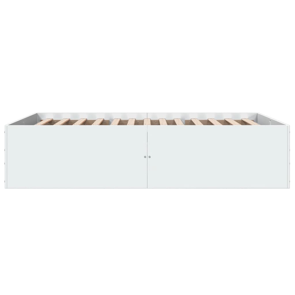 Bedframe bewerkt hout wit 135x190 cm is nu te koop bij PeponiXL, paradijselijk wonen!