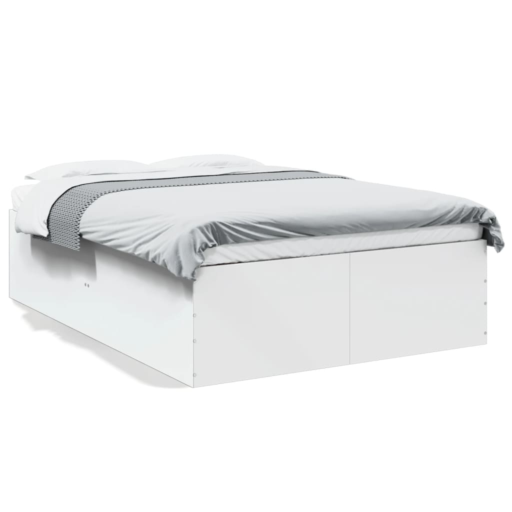 Bedframe bewerkt hout wit 135x190 cm is nu te koop bij PeponiXL, paradijselijk wonen!