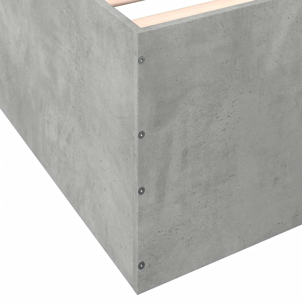 Bedframe bewerkt hout betongrijs 135x190 cm is nu te koop bij PeponiXL, paradijselijk wonen!