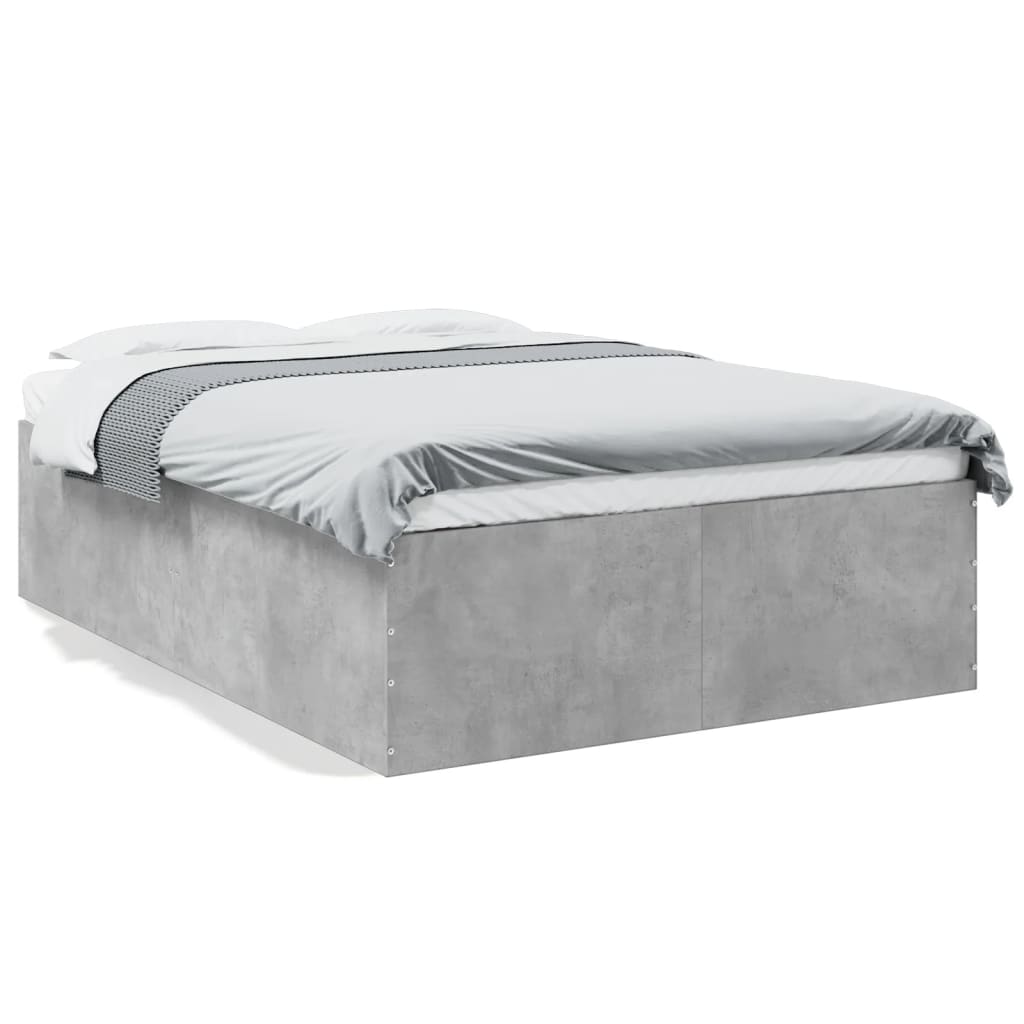 Bedframe bewerkt hout betongrijs 135x190 cm is nu te koop bij PeponiXL, paradijselijk wonen!