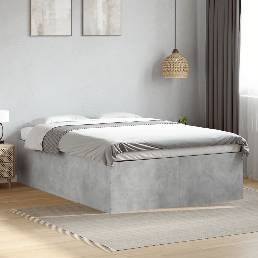 Bedframe bewerkt hout betongrijs 120x190 cm is nu te koop bij PeponiXL, paradijselijk wonen!