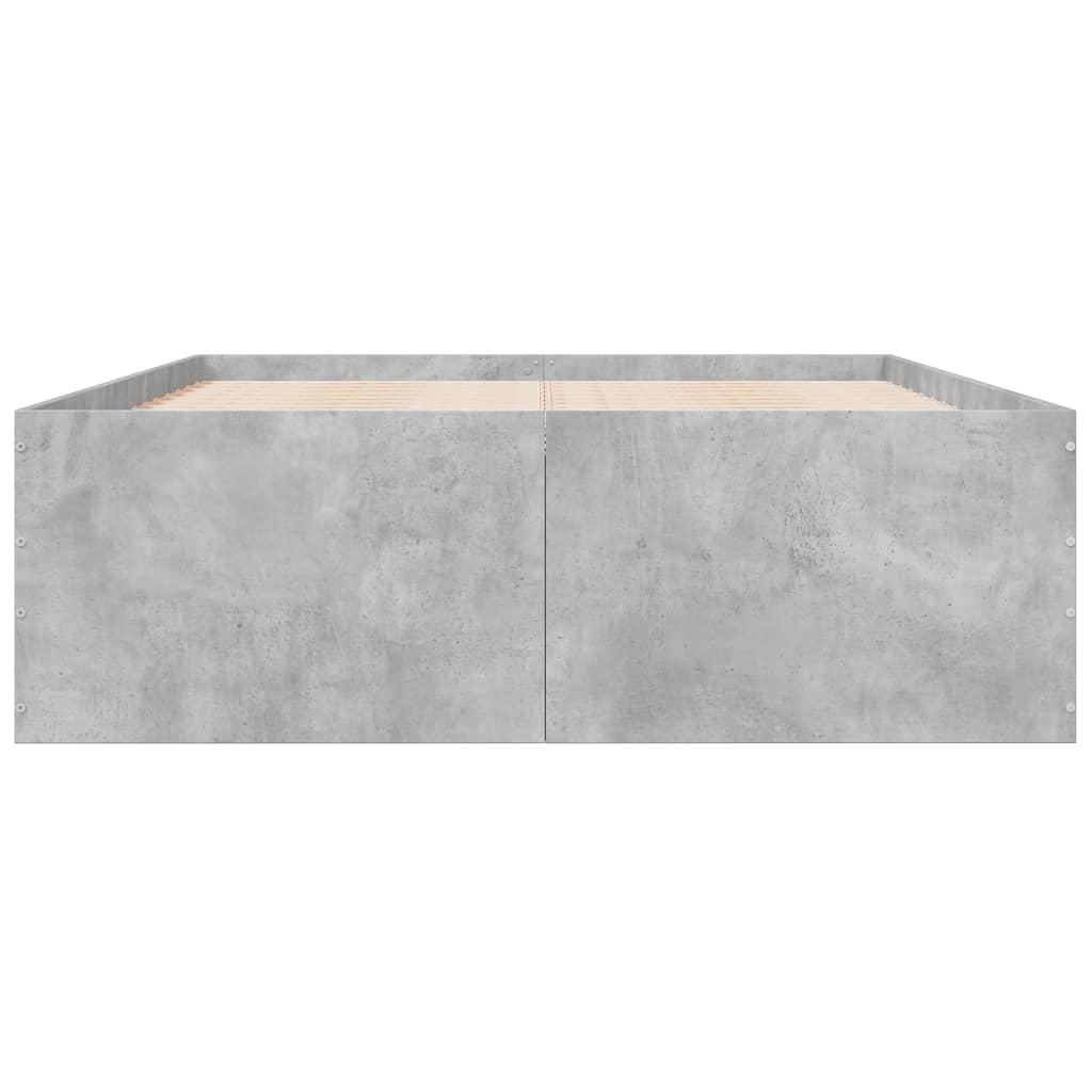 Bedframe bewerkt hout betongrijs 120x190 cm is nu te koop bij PeponiXL, paradijselijk wonen!