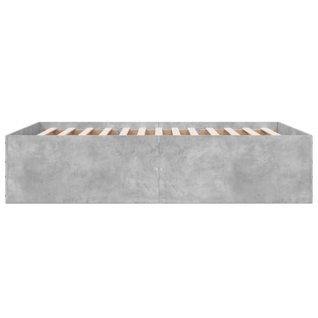 Bedframe bewerkt hout betongrijs 120x190 cm is nu te koop bij PeponiXL, paradijselijk wonen!