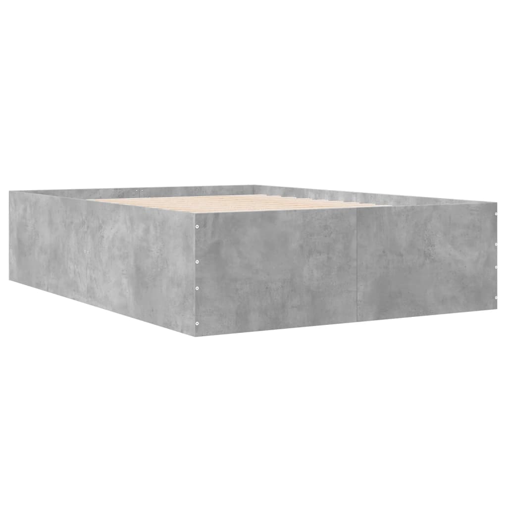 Bedframe bewerkt hout betongrijs 120x190 cm is nu te koop bij PeponiXL, paradijselijk wonen!