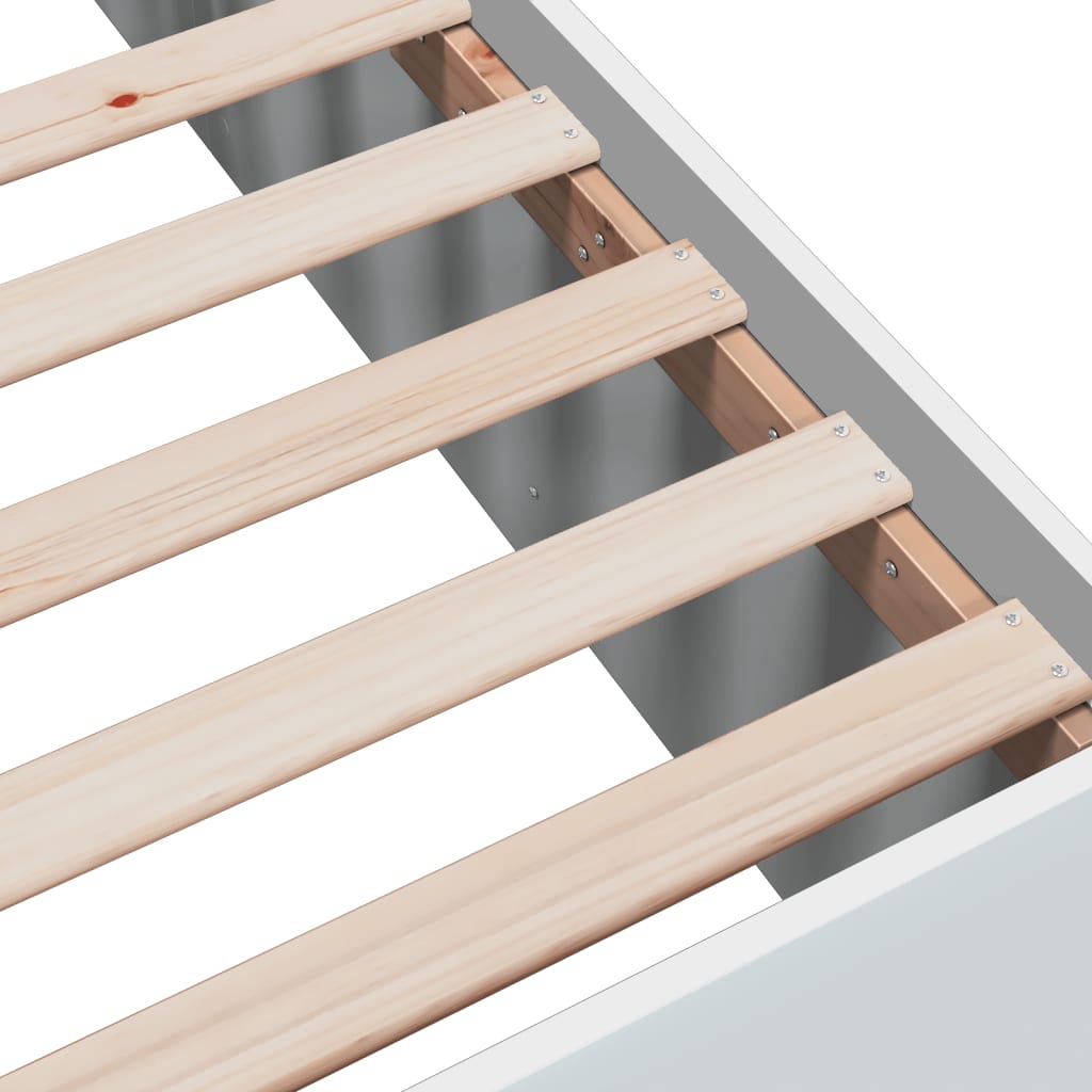 Bedframe bewerkt hout wit 100x200 cm is nu te koop bij PeponiXL, paradijselijk wonen!