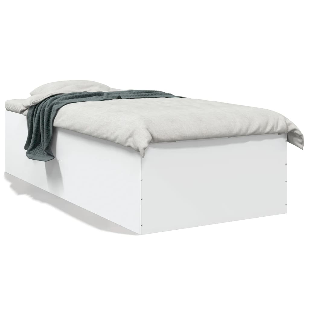 Bedframe bewerkt hout wit 100x200 cm is nu te koop bij PeponiXL, paradijselijk wonen!