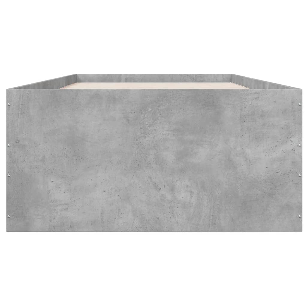Bedframe bewerkt hout betongrijs 100x200 cm is nu te koop bij PeponiXL, paradijselijk wonen!