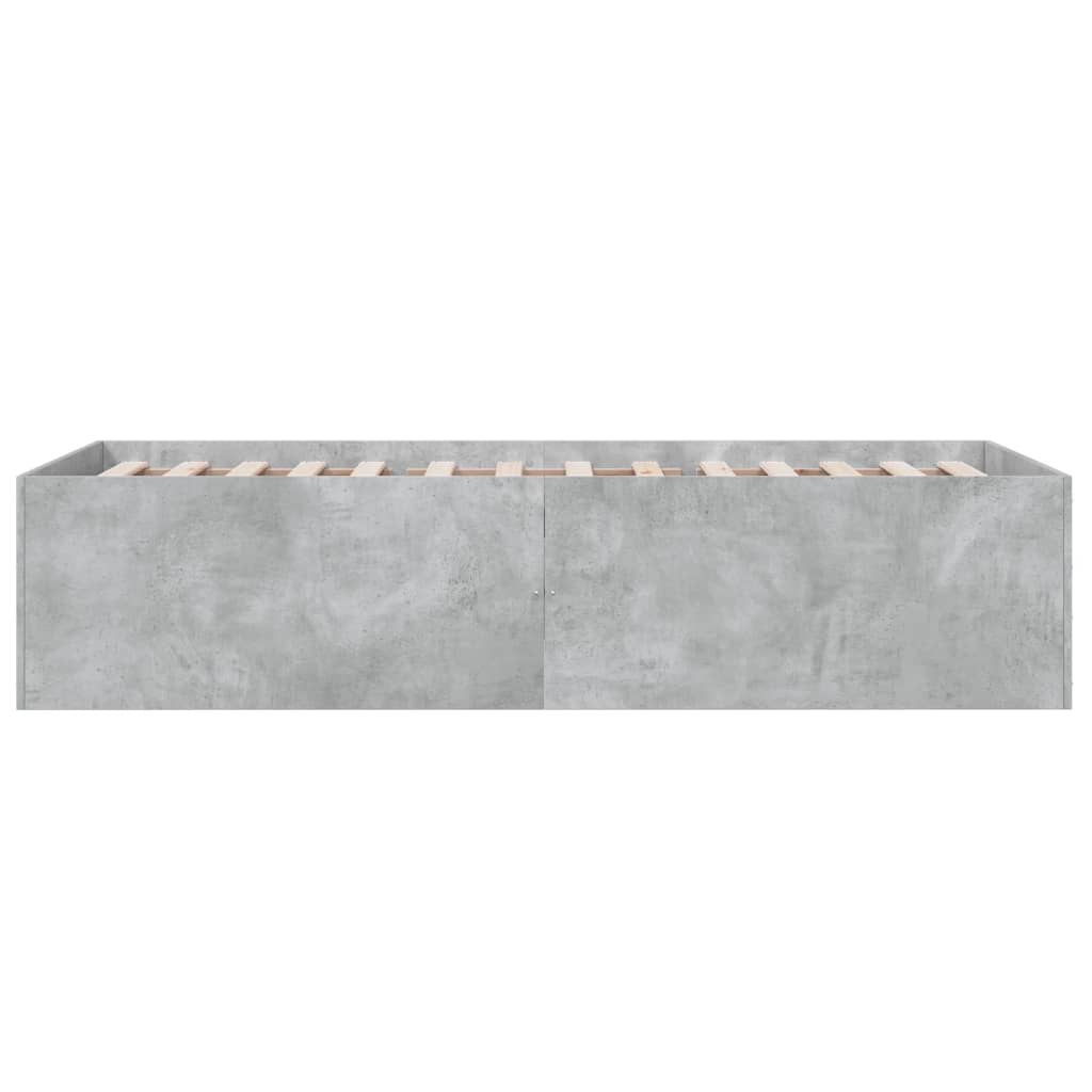 Bedframe bewerkt hout betongrijs 100x200 cm is nu te koop bij PeponiXL, paradijselijk wonen!