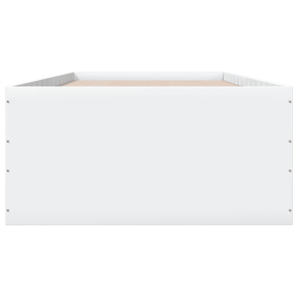 Bedframe bewerkt hout wit 90x200 cm is nu te koop bij PeponiXL, paradijselijk wonen!