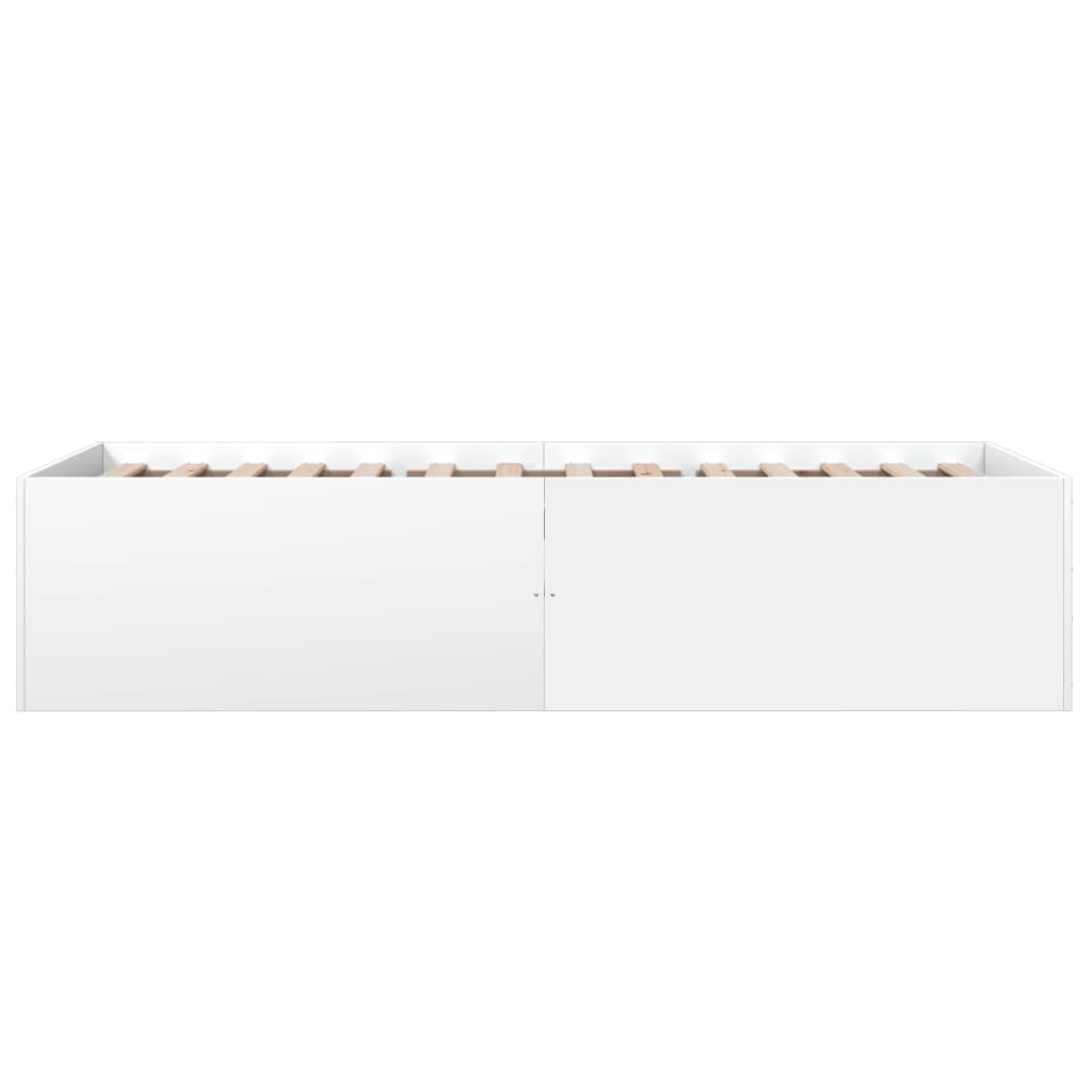 Bedframe bewerkt hout wit 90x190 cm is nu te koop bij PeponiXL, paradijselijk wonen!