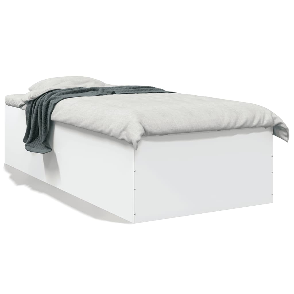 Bedframe bewerkt hout wit 90x190 cm is nu te koop bij PeponiXL, paradijselijk wonen!