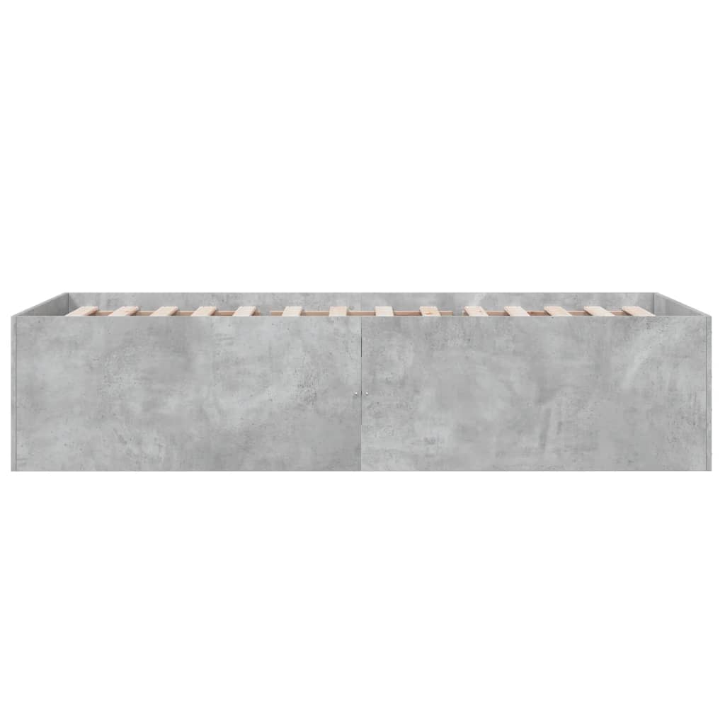 Bedframe bewerkt hout betongrijs 90x190 cm is nu te koop bij PeponiXL, paradijselijk wonen!