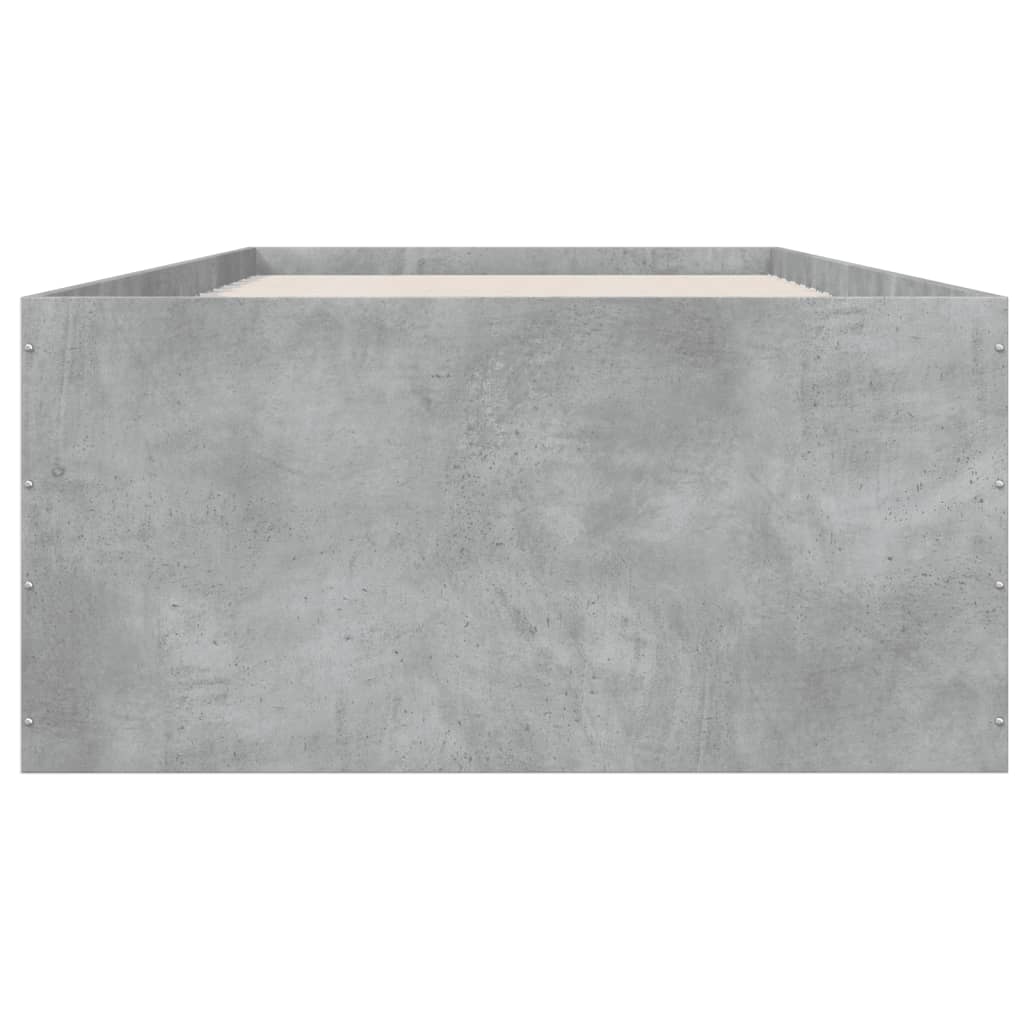Bedframe bewerkt hout betongrijs 75x190 cm is nu te koop bij PeponiXL, paradijselijk wonen!
