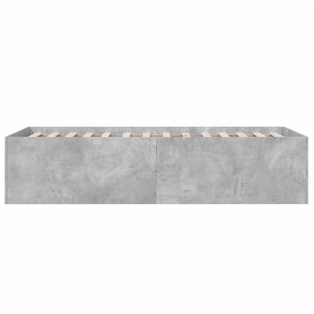 Bedframe bewerkt hout betongrijs 75x190 cm is nu te koop bij PeponiXL, paradijselijk wonen!