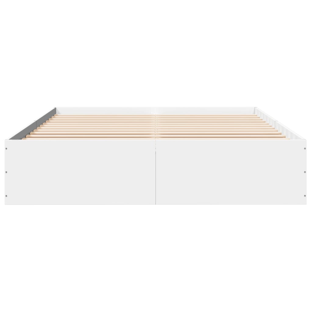 Bedframe bewerkt hout wit 150x200 cm is nu te koop bij PeponiXL, paradijselijk wonen!