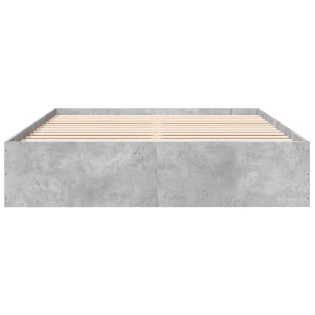 Bedframe bewerkt hout betongrijs 150x200 cm is nu te koop bij PeponiXL, paradijselijk wonen!