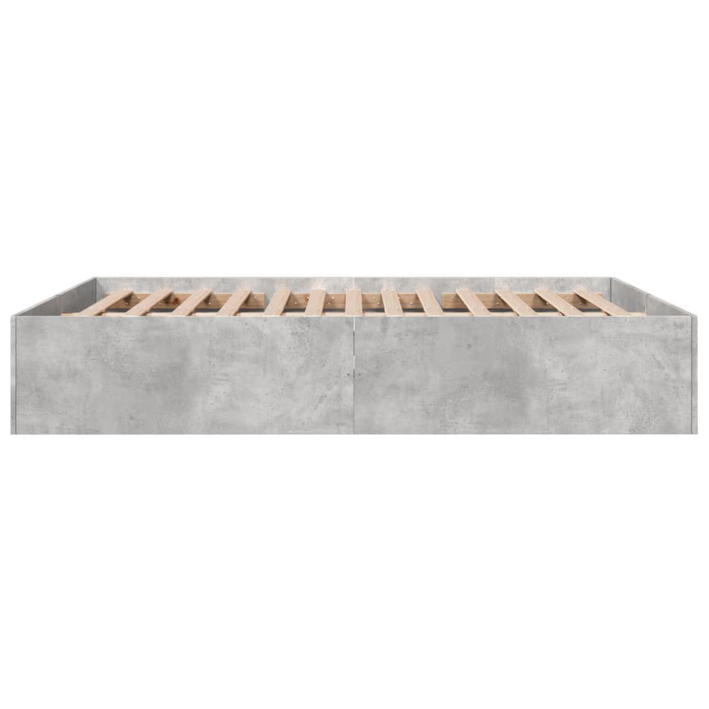 Bedframe bewerkt hout betongrijs 150x200 cm is nu te koop bij PeponiXL, paradijselijk wonen!