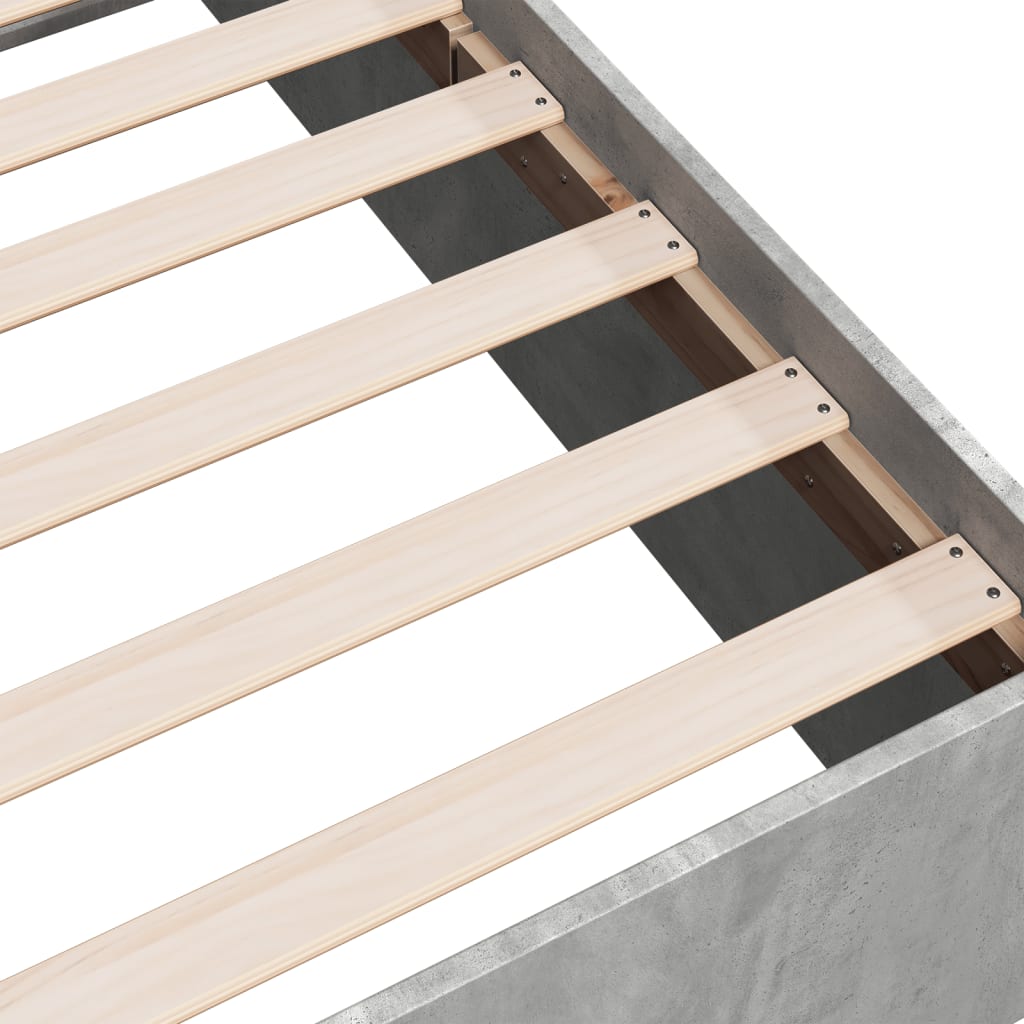 Bedframe bewerkt hout betongrijs 150x200 cm is nu te koop bij PeponiXL, paradijselijk wonen!