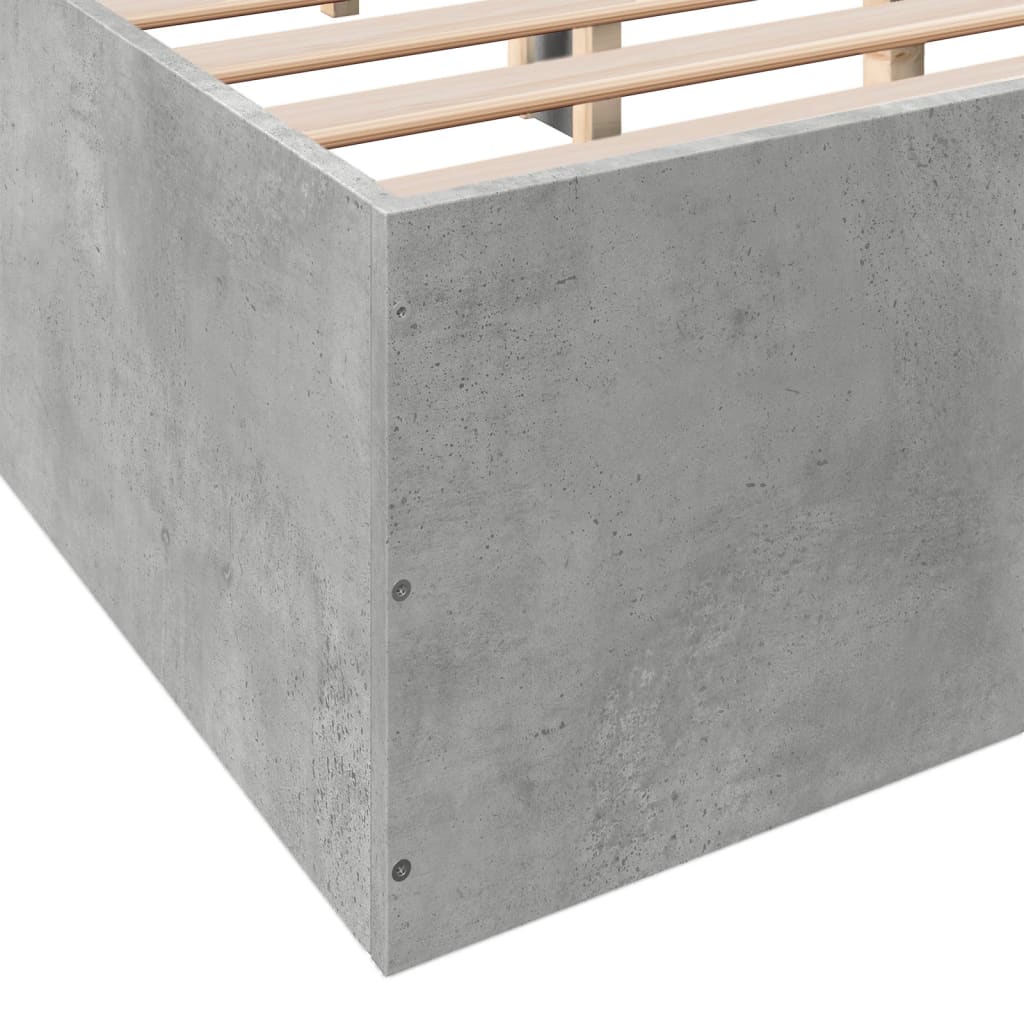 Bedframe bewerkt hout betongrijs 150x200 cm is nu te koop bij PeponiXL, paradijselijk wonen!