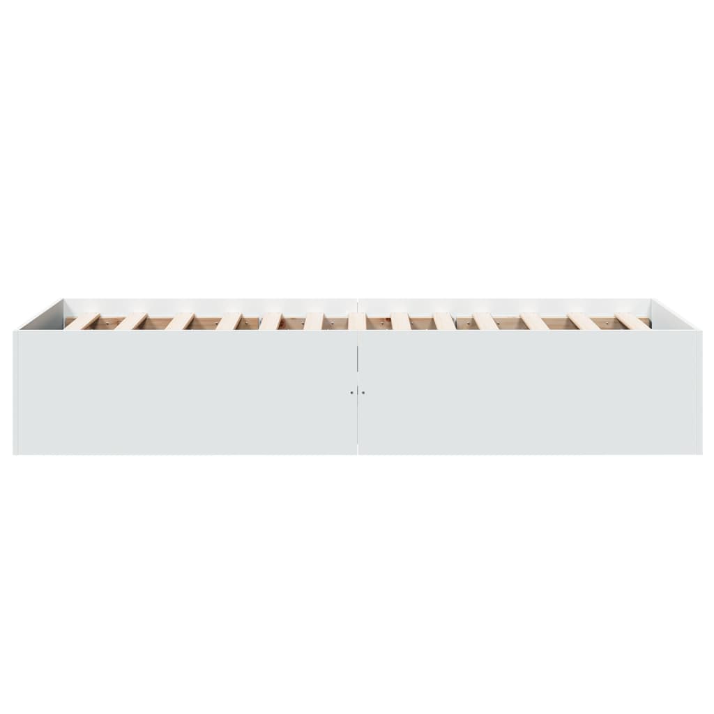 Bedframe bewerkt hout wit 100x200 cm is nu te koop bij PeponiXL, paradijselijk wonen!