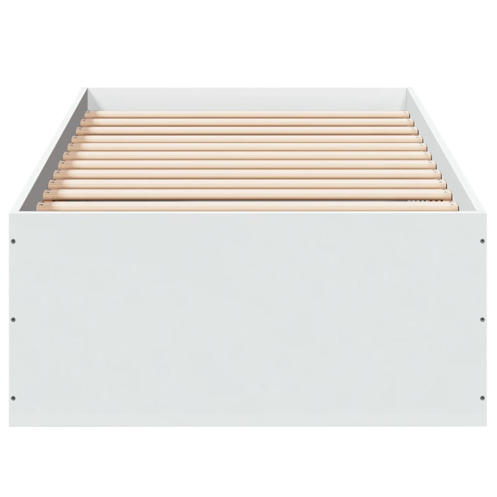 Bedframe bewerkt hout wit 90x200 cm is nu te koop bij PeponiXL, paradijselijk wonen!