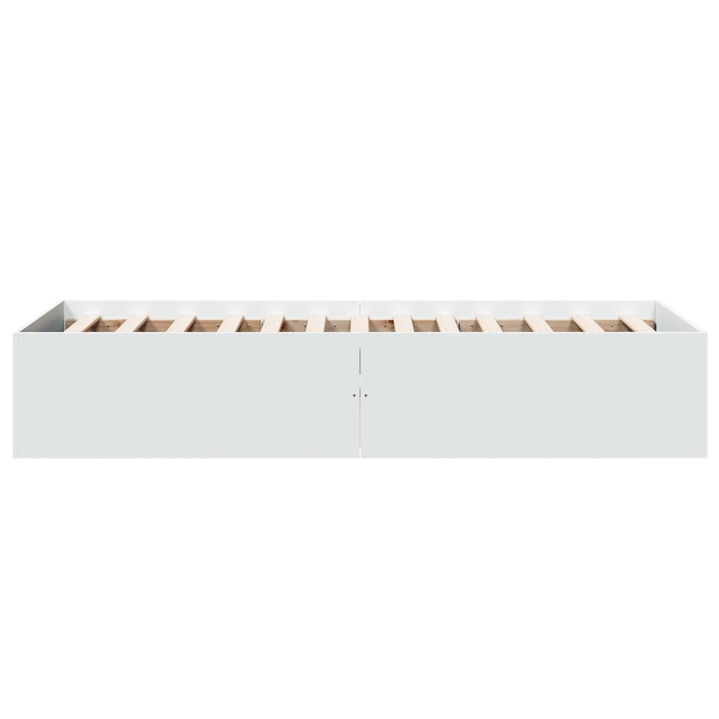 Bedframe bewerkt hout wit 90x190 cm is nu te koop bij PeponiXL, paradijselijk wonen!