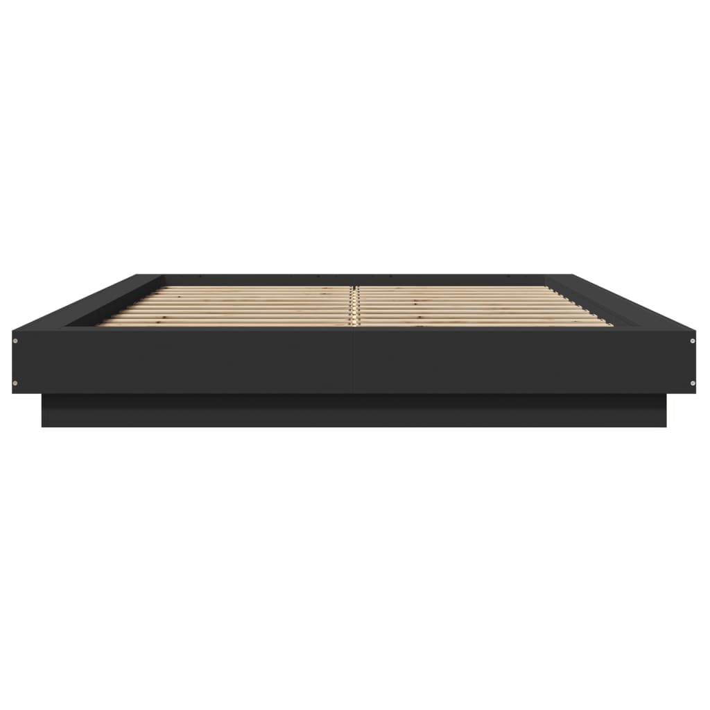 Bedframe met LED-verlichting bruin eikenkleurig 120x190 cm is nu te koop bij PeponiXL, paradijselijk wonen!