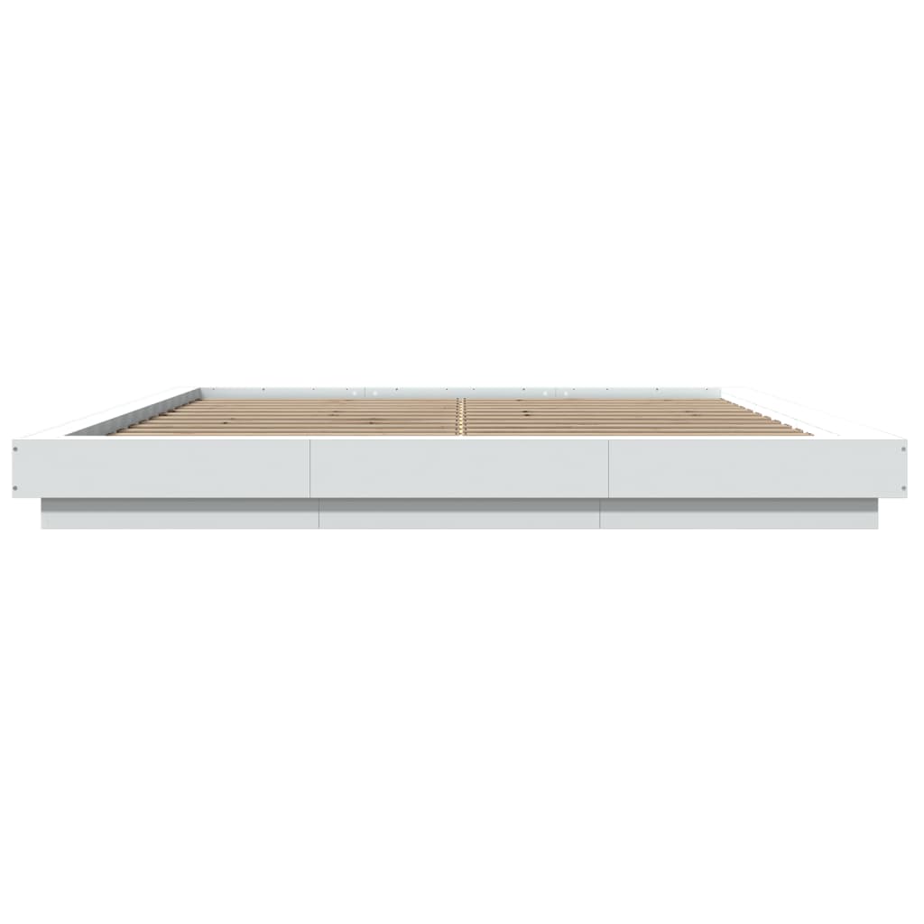 Bedframe bewerkt hout wit 180x200 cm is nu te koop bij PeponiXL, paradijselijk wonen!