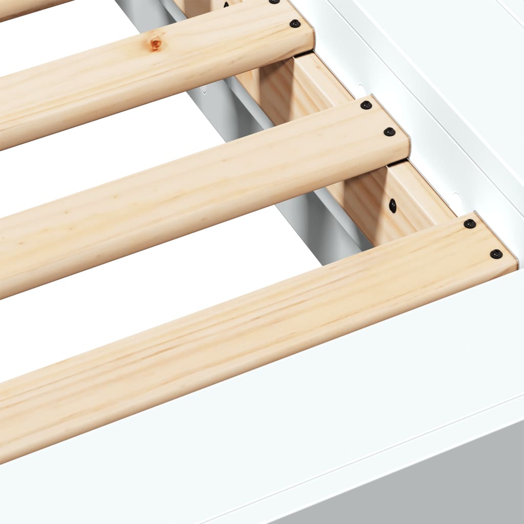 Bedframe bewerkt hout wit 180x200 cm is nu te koop bij PeponiXL, paradijselijk wonen!