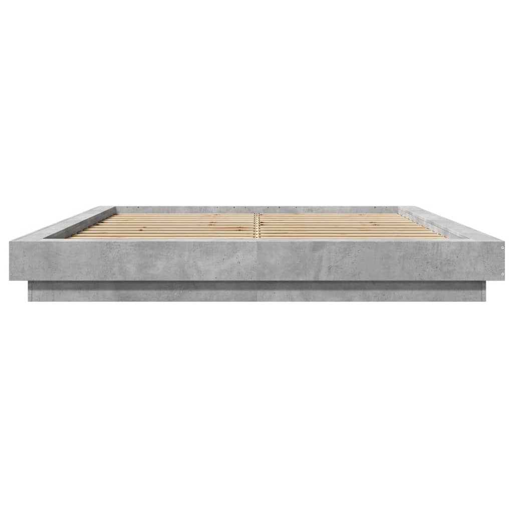 Bedframe bewerkt hout betongrijs 160x200 cm is nu te koop bij PeponiXL, paradijselijk wonen!