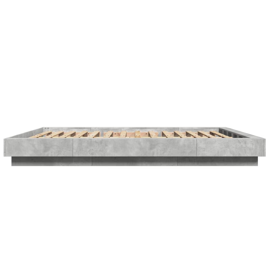 Bedframe bewerkt hout betongrijs 160x200 cm is nu te koop bij PeponiXL, paradijselijk wonen!
