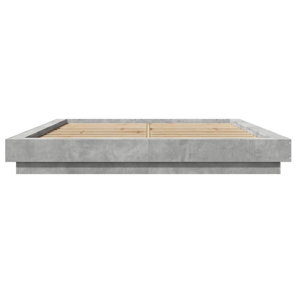 Bedframe bewerkt hout betongrijs 150x200 cm is nu te koop bij PeponiXL, paradijselijk wonen!
