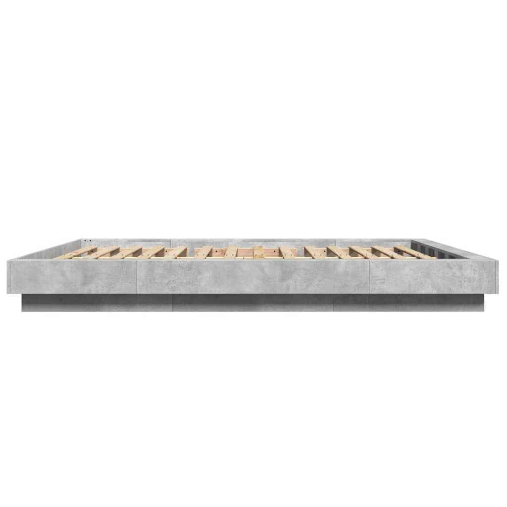 Bedframe bewerkt hout betongrijs 150x200 cm is nu te koop bij PeponiXL, paradijselijk wonen!