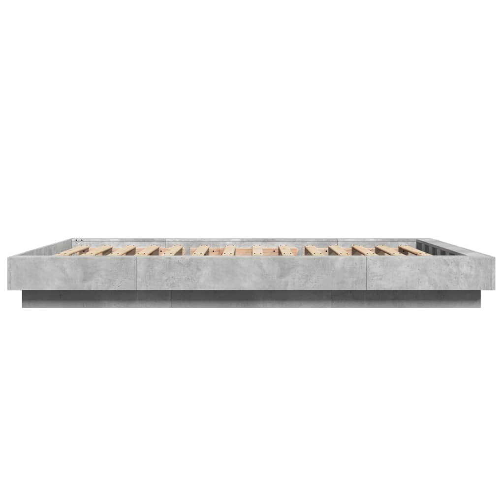 Bedframe bewerkt hout betongrijs 140x200 cm is nu te koop bij PeponiXL, paradijselijk wonen!