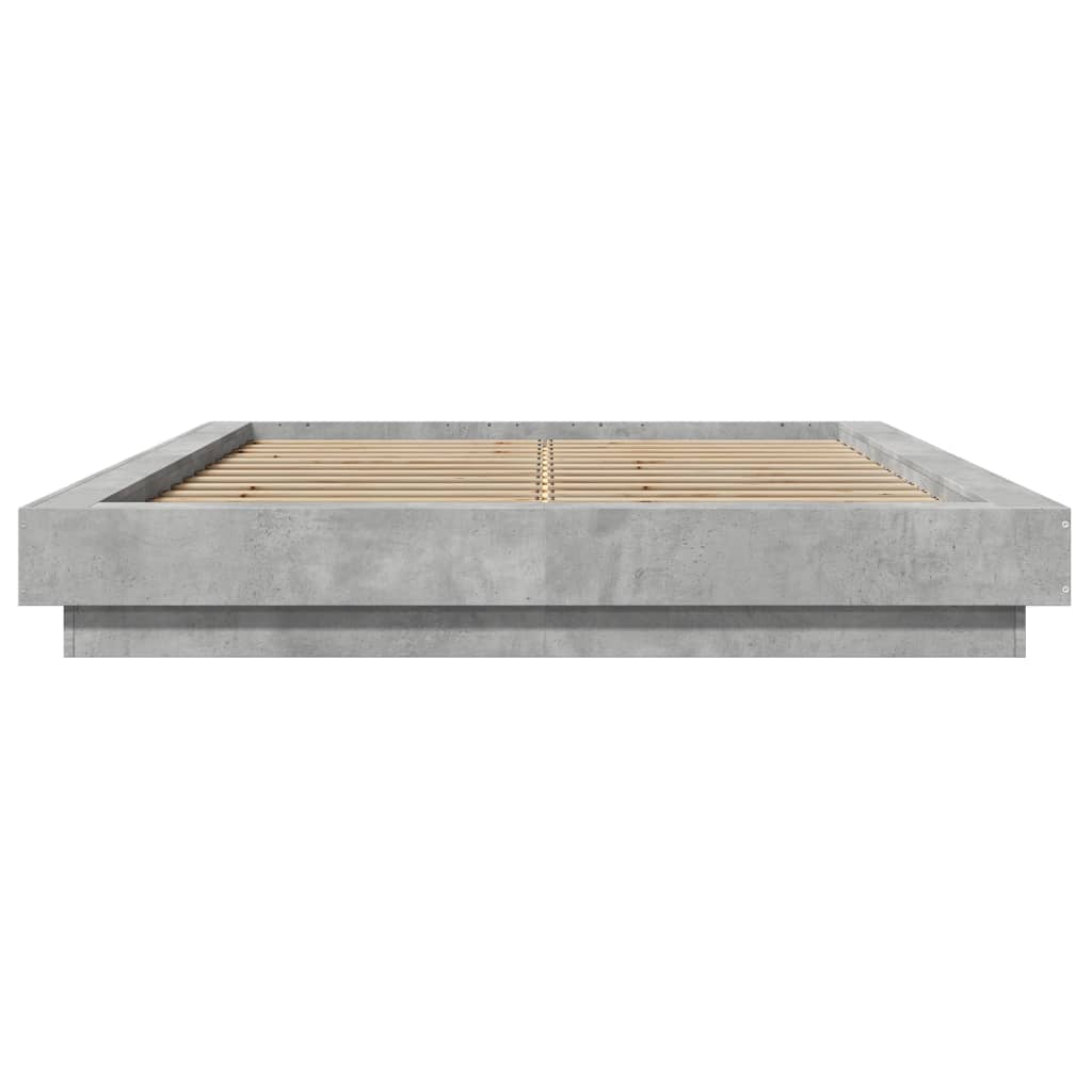 Bedframe bewerkt hout betongrijs 120x200 cm is nu te koop bij PeponiXL, paradijselijk wonen!