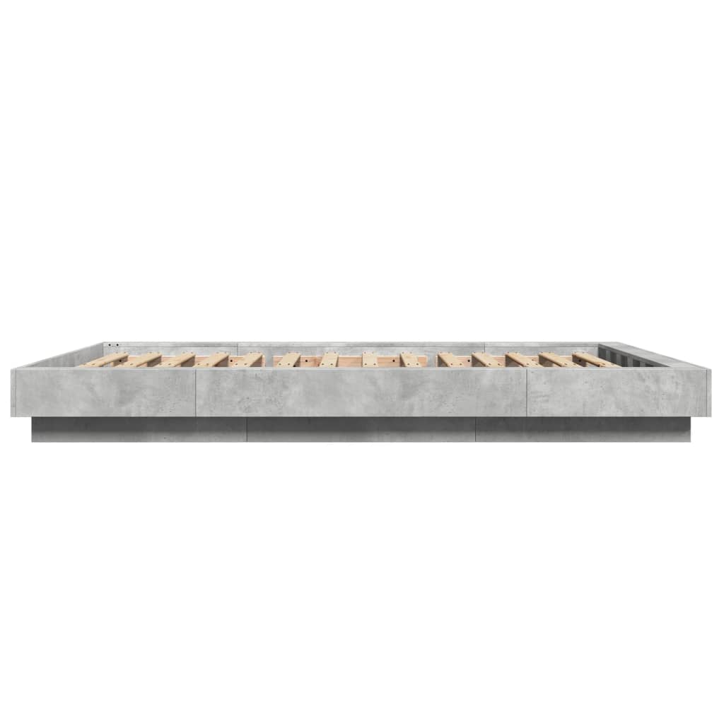 Bedframe bewerkt hout betongrijs 120x200 cm is nu te koop bij PeponiXL, paradijselijk wonen!