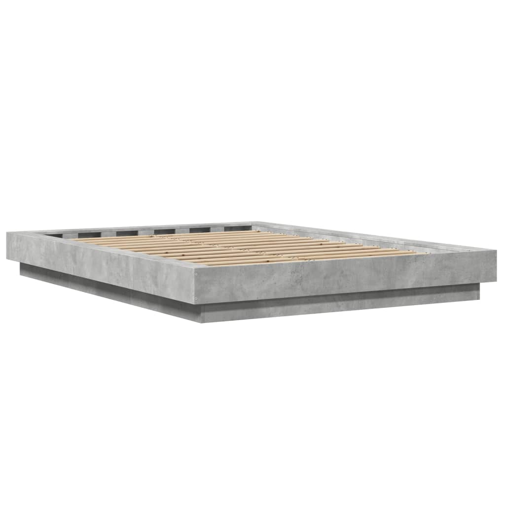 Bedframe bewerkt hout betongrijs 120x200 cm is nu te koop bij PeponiXL, paradijselijk wonen!