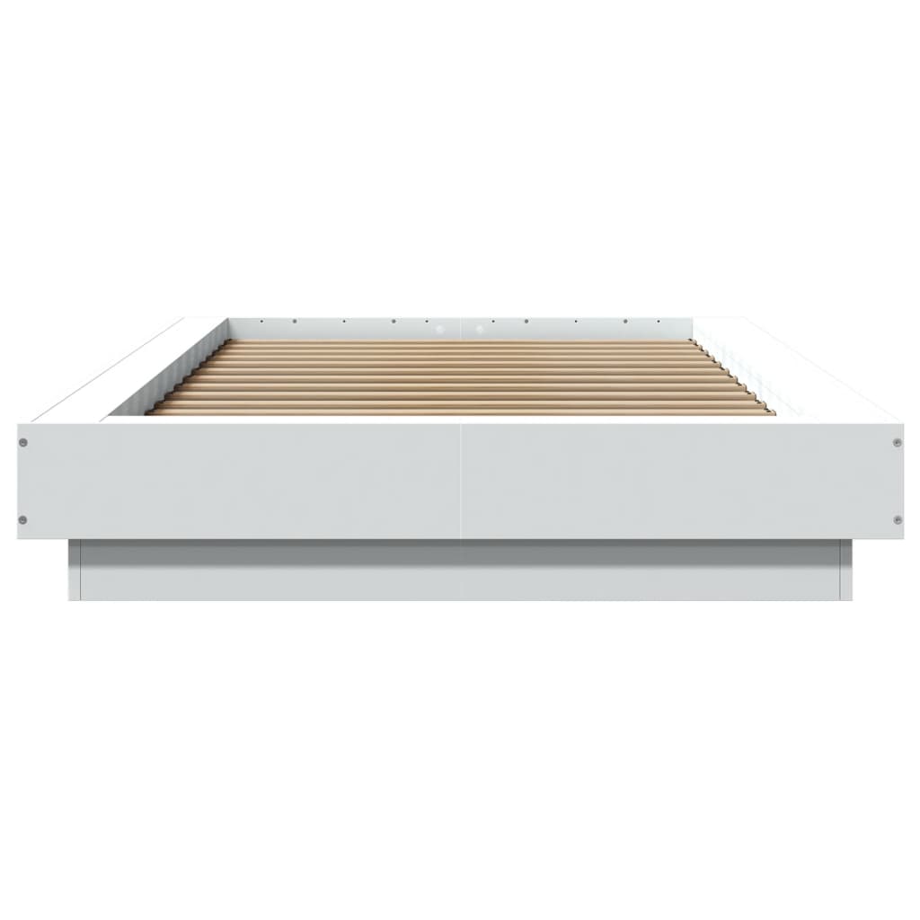 Bedframe bewerkt hout wit 90x200 cm is nu te koop bij PeponiXL, paradijselijk wonen!