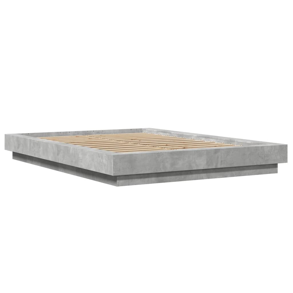 Bedframe bewerkt hout betongrijs 140x190 cm is nu te koop bij PeponiXL, paradijselijk wonen!