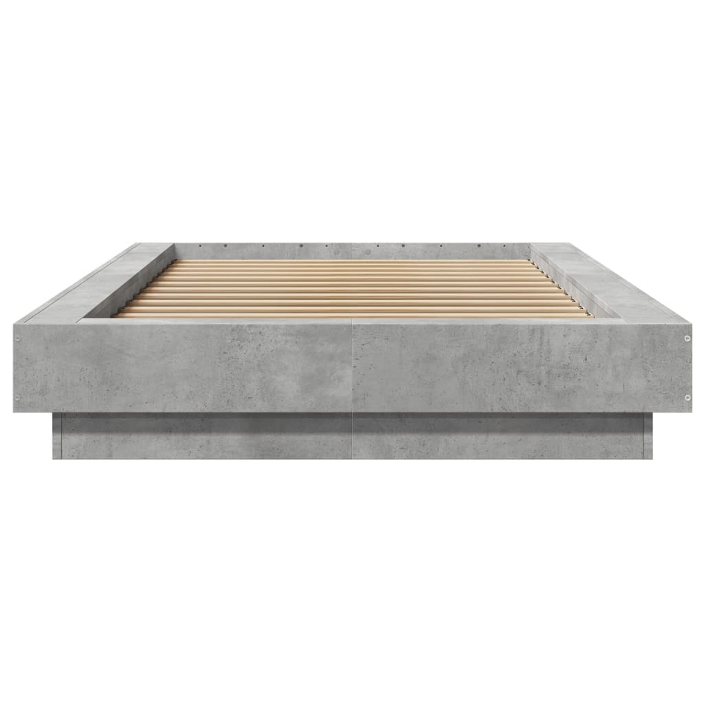 Bedframe bewerkt hout betongrijs 90x190 cm is nu te koop bij PeponiXL, paradijselijk wonen!