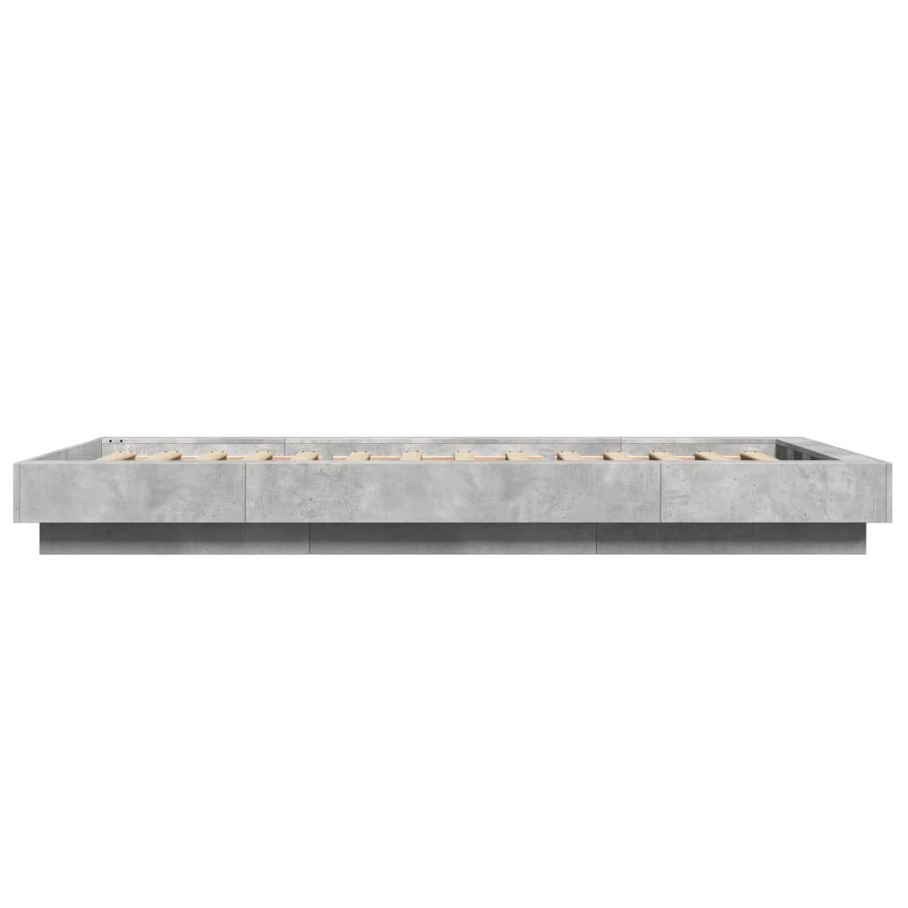 Bedframe bewerkt hout betongrijs 90x190 cm is nu te koop bij PeponiXL, paradijselijk wonen!