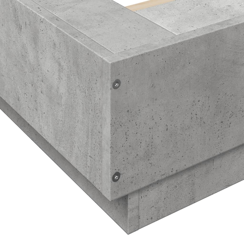 Bedframe bewerkt hout betongrijs 90x190 cm is nu te koop bij PeponiXL, paradijselijk wonen!