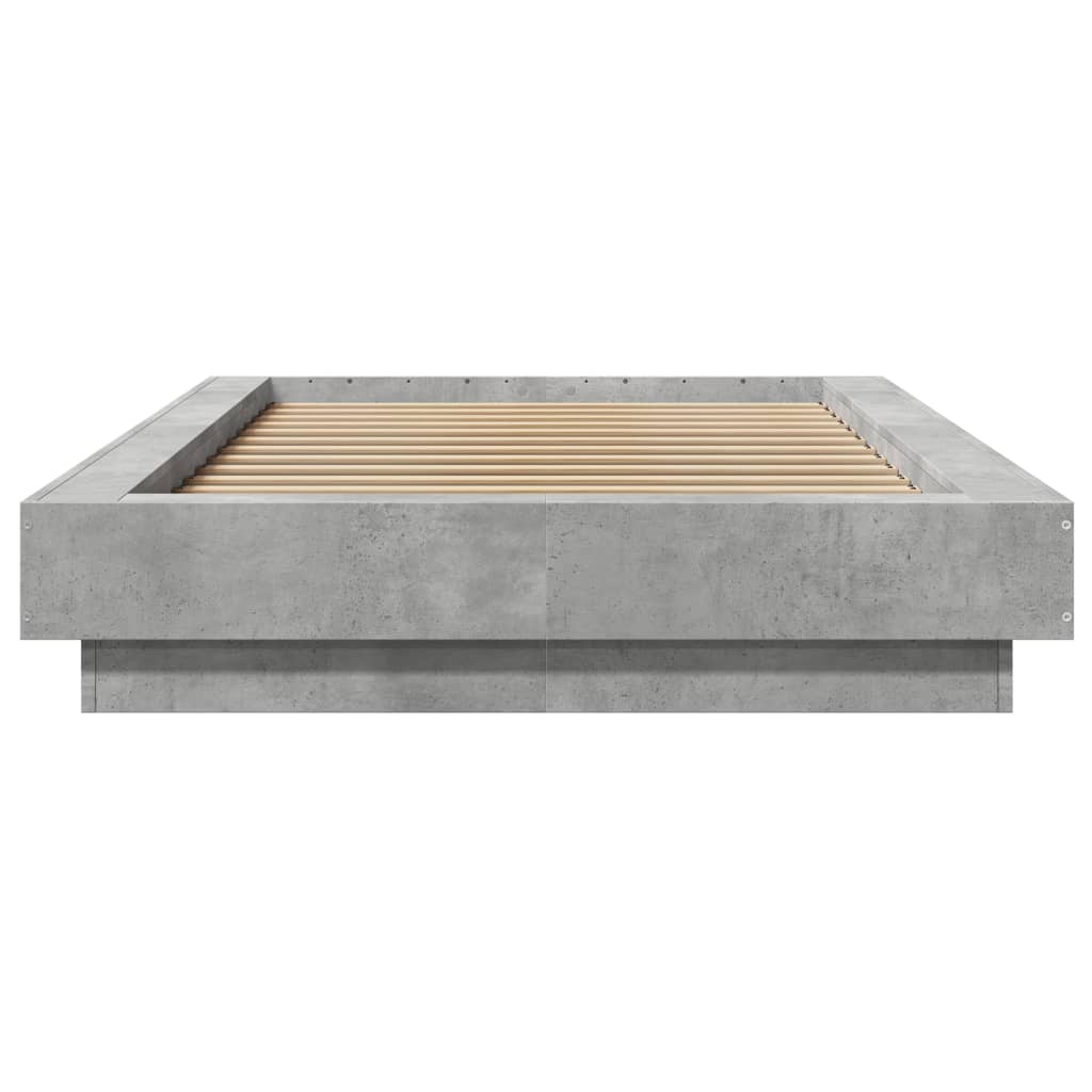 Bedframe bewerkt hout betongrijs 75x190 cm is nu te koop bij PeponiXL, paradijselijk wonen!